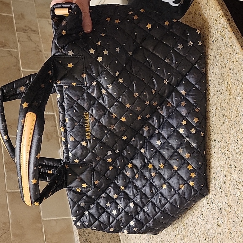 NWOT MZ Wallace small tote bag black with stars